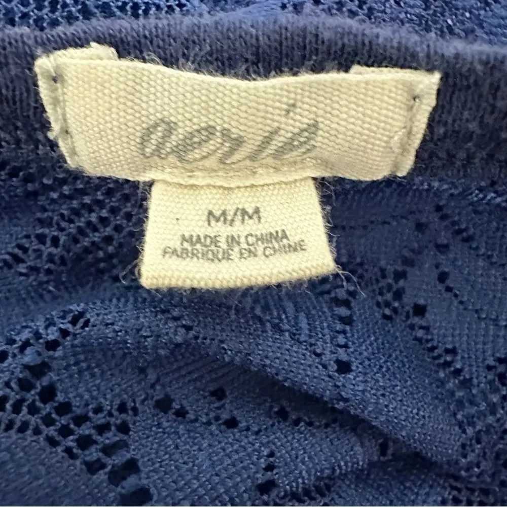 Aerie navy blue long sleeve with lace back size M